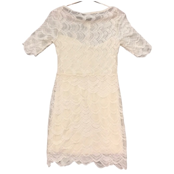 NWT NIGHTCAP lace bodycon dress CREAM Color - Picture 3 of 9